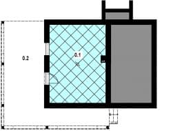 Rzut projektu L-87 szkieletowy - Piwnica