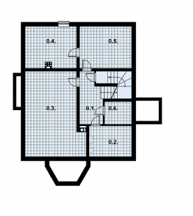 Rzut projektu L-46 murowany - Piwnica
