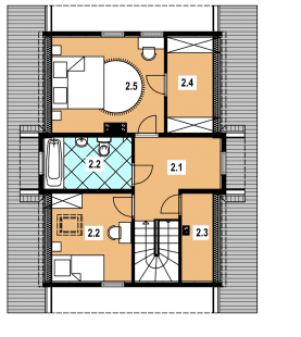 Rzut projektu L-29 z bali - Poddasze