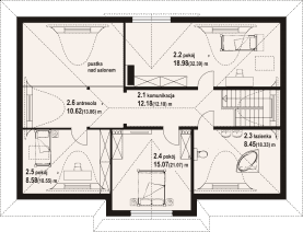 Rzut projektu chmielniki dw 9x - Poddasze
