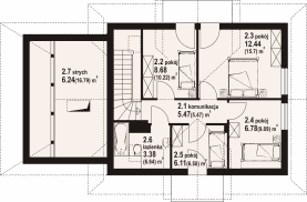 Rzut projektu cisów dw - Poddasze