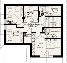 Rzut projektu sławków mały g - Poddasze
