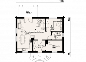 Rzut projektu hoczew średnia 11dw - Parter