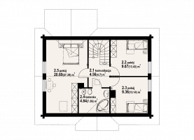 Rzut projektu hoczew średnia 11dw - Poddasze