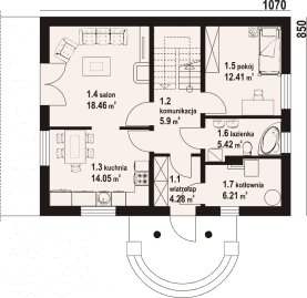 Rzut projektu jaworze nowe k - Parter