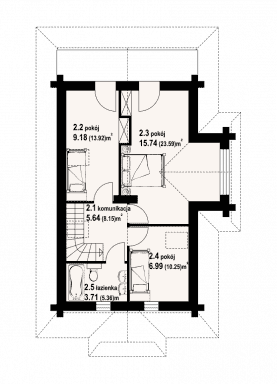 Rzut projektu rytowo dw19 - Poddasze