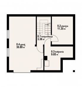 Rzut projektu bartne dw 5 - Piwnica
