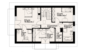 Rzut projektu chabrowo m1 - Poddasze
