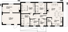Rzut projektu chodomowo dws - Parter