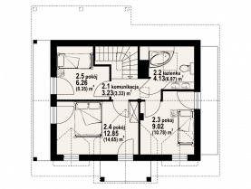 Rzut projektu gaik sudecki dws - Poddasze