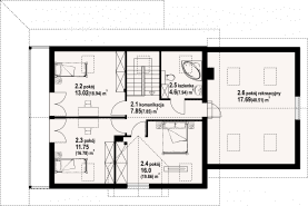 Rzut projektu osiek 88 cx - Poddasze