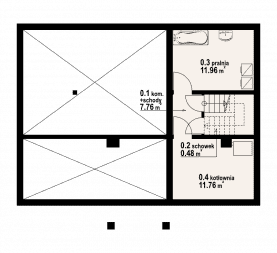 Rzut projektu chmielniki małe dw 19 - Piwnica