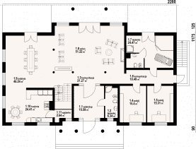 Rzut projektu gdów nowy 9x - Parter