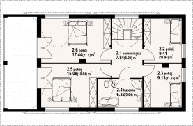 Rzut projektu olszynka mazurska dw - Poddasze