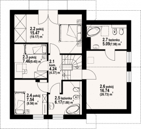 Rzut projektu gronowo 3 - Poddasze