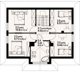 Rzut projektu jurgów dws - Poddasze