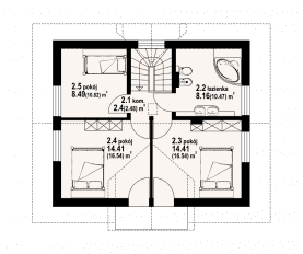 Rzut projektu jaworzynka nowa mg - Poddasze
