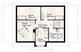 Rzut projektu chmielniki małe 7 dws - Poddasze