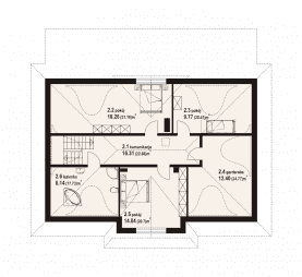 Rzut projektu chmielniki dws 39 - Poddasze