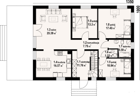 Rzut projektu adresowo 22 - Parter