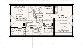Rzut projektu zawoja g13 dw - Poddasze