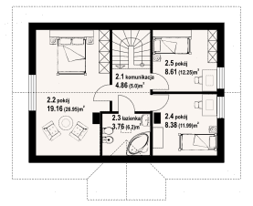 Rzut projektu zawoja mk5 - Poddasze