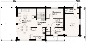 Rzut projektu osiek 34 dw - Parter