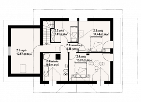 Rzut projektu cisna 25g dw - Poddasze
