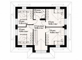 Rzut projektu lubomierz dw - Poddasze