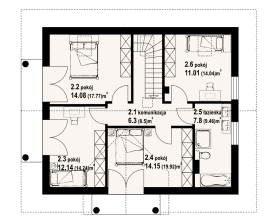 Rzut projektu sarnowo m1 - Poddasze