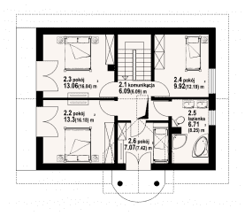 Rzut projektu jaworze nowe kx - Poddasze