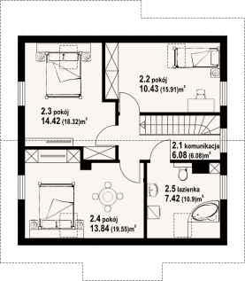 Rzut projektu stopnica 3 dws - Poddasze