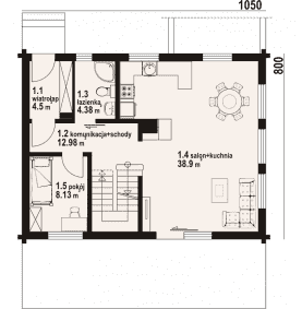 Rzut projektu bartne dw 29 - Parter