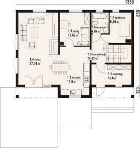 Rzut projektu bolechowo dws1 - Parter