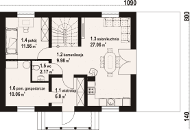 Rzut projektu zawoja mk6 - Parter