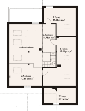 Rzut projektu tychowo dw - Poddasze