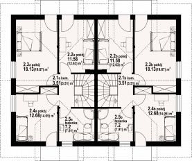 Rzut projektu piaskowo 3 ab - Poddasze