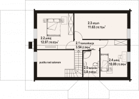 Rzut projektu głogowo dws - Poddasze