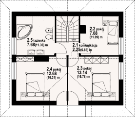 Rzut projektu jaworzynka dw 15 - Poddasze