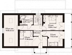 Rzut projektu milicz m12 - Poddasze
