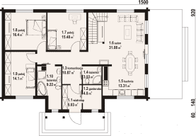 Rzut projektu chmielów dw 29 - Parter