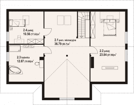 Rzut projektu chmielów dw 29 - Poddasze