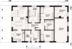 Rzut projektu zamość 5g dws - Parter