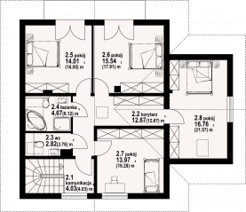 Rzut projektu grochowice 1g dws - Poddasze