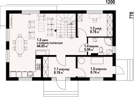 Rzut projektu piekarów dws - Parter