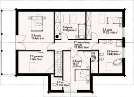 Rzut projektu chmielów dws 17 - Poddasze