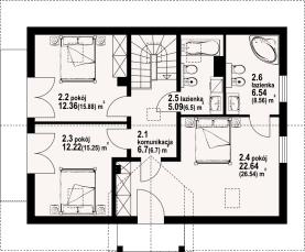 Rzut projektu miastko 1g dw - Poddasze