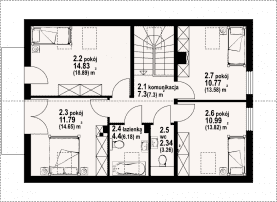 Rzut projektu bronowice 3gk dws - Poddasze