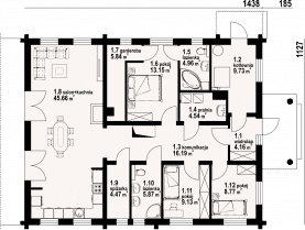 Rzut projektu dębice dw - Parter