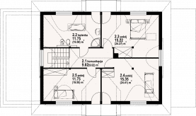 Rzut projektu chmielniki małe 33 dw - Poddasze